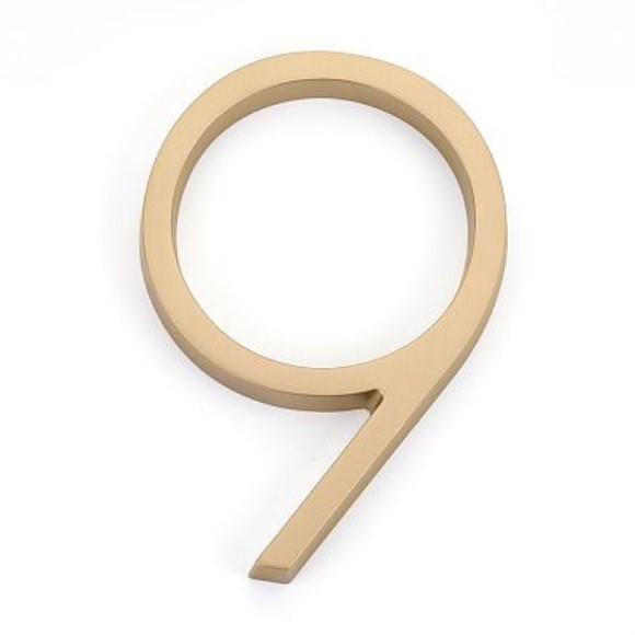 Emtek 2839 7" Modern House Number - 9