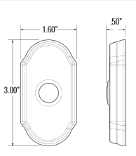 Baldwin Oval Doorbell Button Satin Brass / Black - 4861.050